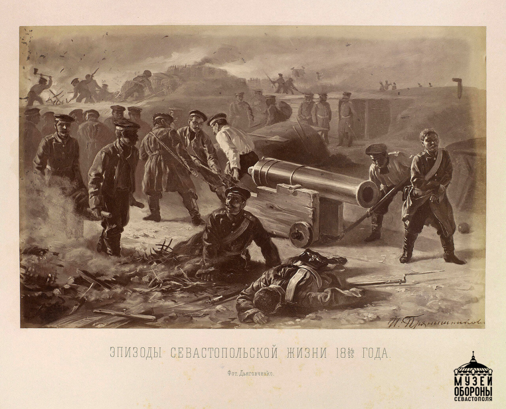 4.Ночь на бастионе. Фототипия И.Г. Дьяговченко с картины И.М. П.jpg